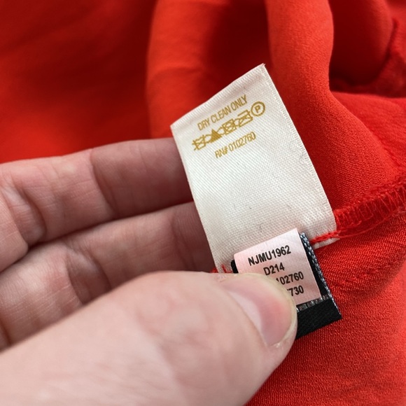 Red Silk Kate Spade Ruffle Dress - Picture 9 of 9